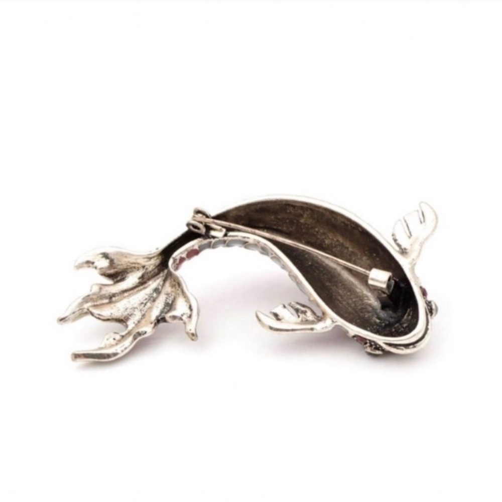 Green Koi Fish Brooch Pin - Picture 3 of 6